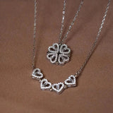 SET Rose + Collana quadrifoglio Argento S925