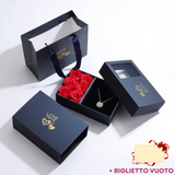 SET Rose + Collana quadrifoglio Argento S925